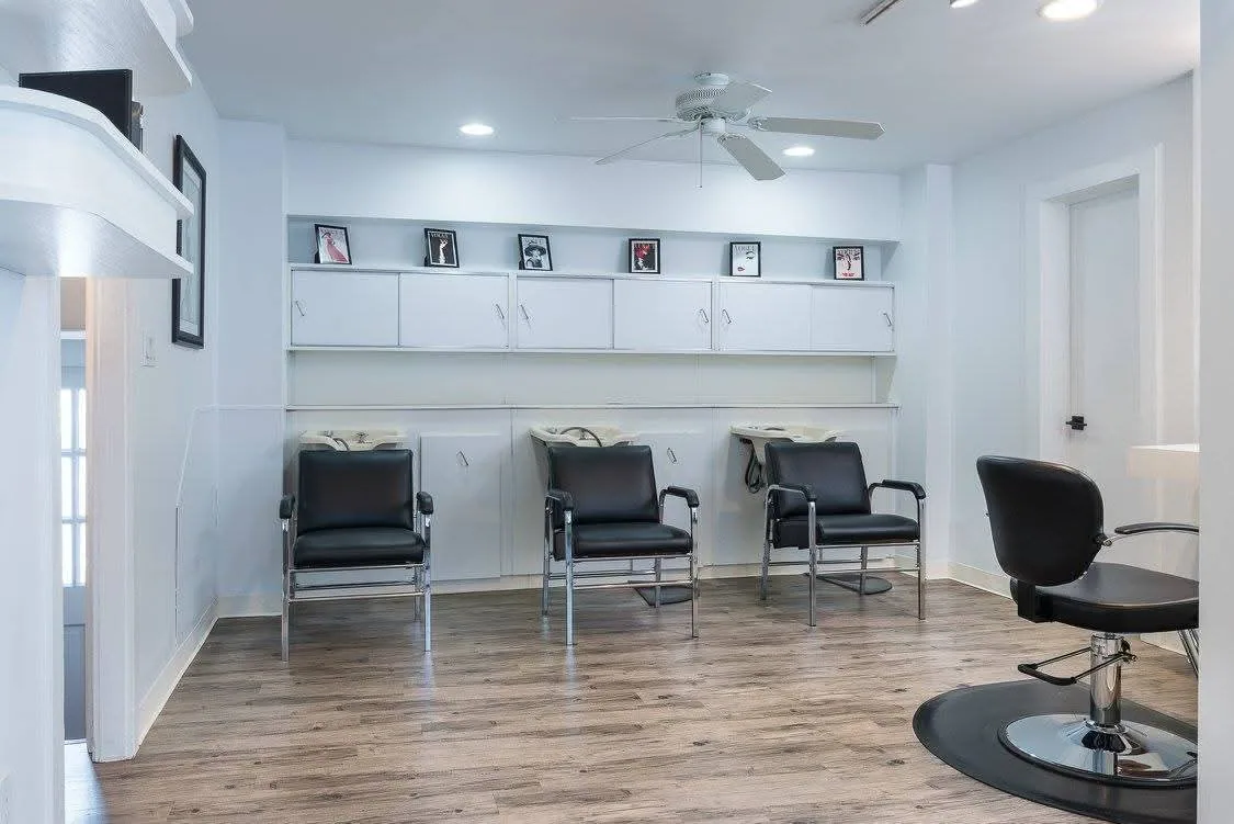 Hair wash stations at De Amour Salon